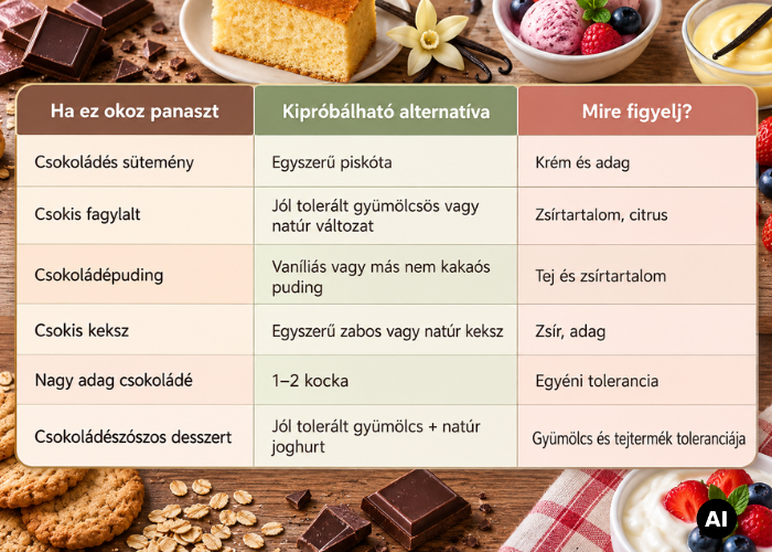 Csokoládé helyettesítése: desszertalternatívák összehasonlítása
