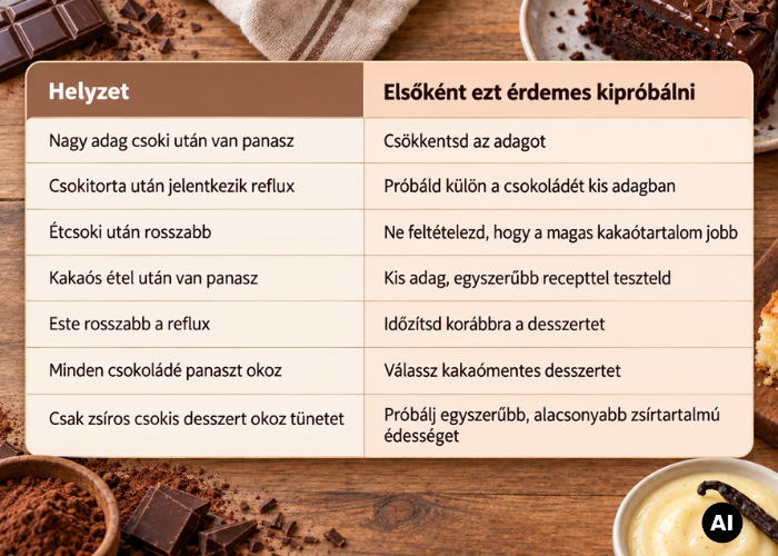 Csokoládé reflux esetén: döntési útmutató az egyéni toleranciához