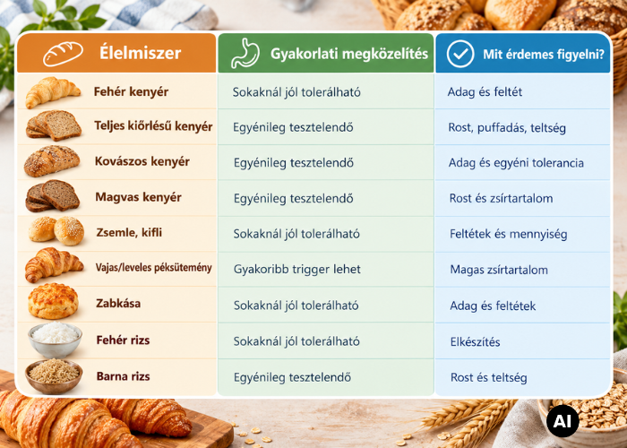 Kenyér reflux esetén: gyakorlati választási útmutató